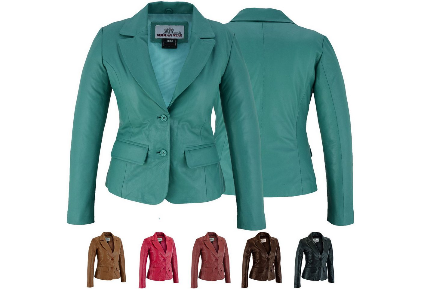 German Wear Lederblazer Trend422J Damen Lederblazer Lederjacke Blazer echtleder Jacke Lammnappa Leder von German Wear