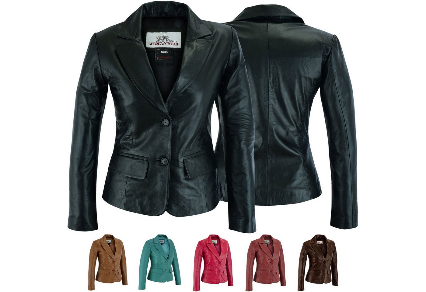 German Wear Lederblazer Trend422J Damen Lederblazer Lederjacke Blazer echtleder Jacke Lammnappa Leder von German Wear