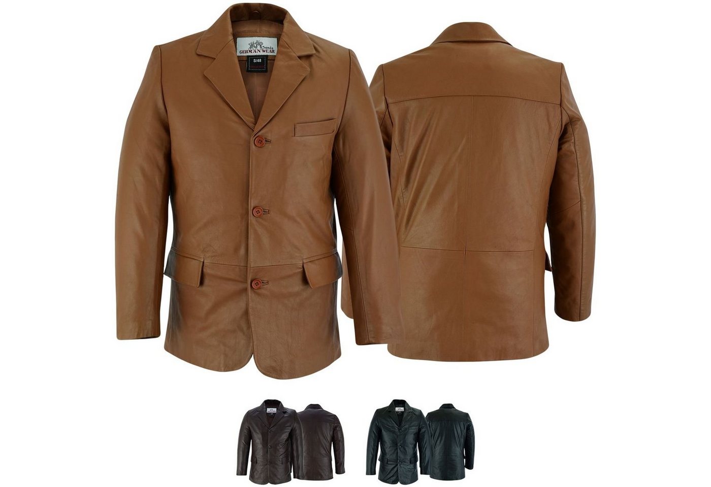 German Wear Lederblazer Trend501J Herren Lederjacke aus Lammnappa echtleder Jacke Blazer echtleder von German Wear