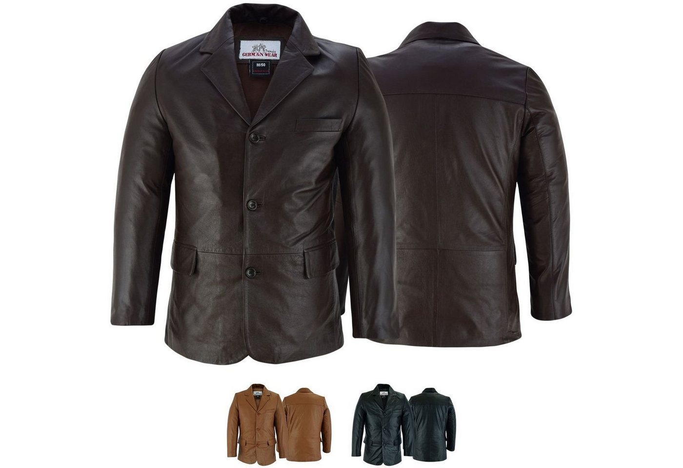 German Wear Lederblazer Trend501J Herren Lederjacke aus Lammnappa echtleder Jacke Blazer echtleder von German Wear