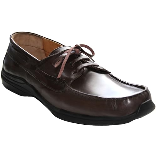 German Wear Mokassin moc aus Leder Halbschuhe Schuhe Lederschuhe Glattleder Braun, Schuhgröße:43 von German Wear