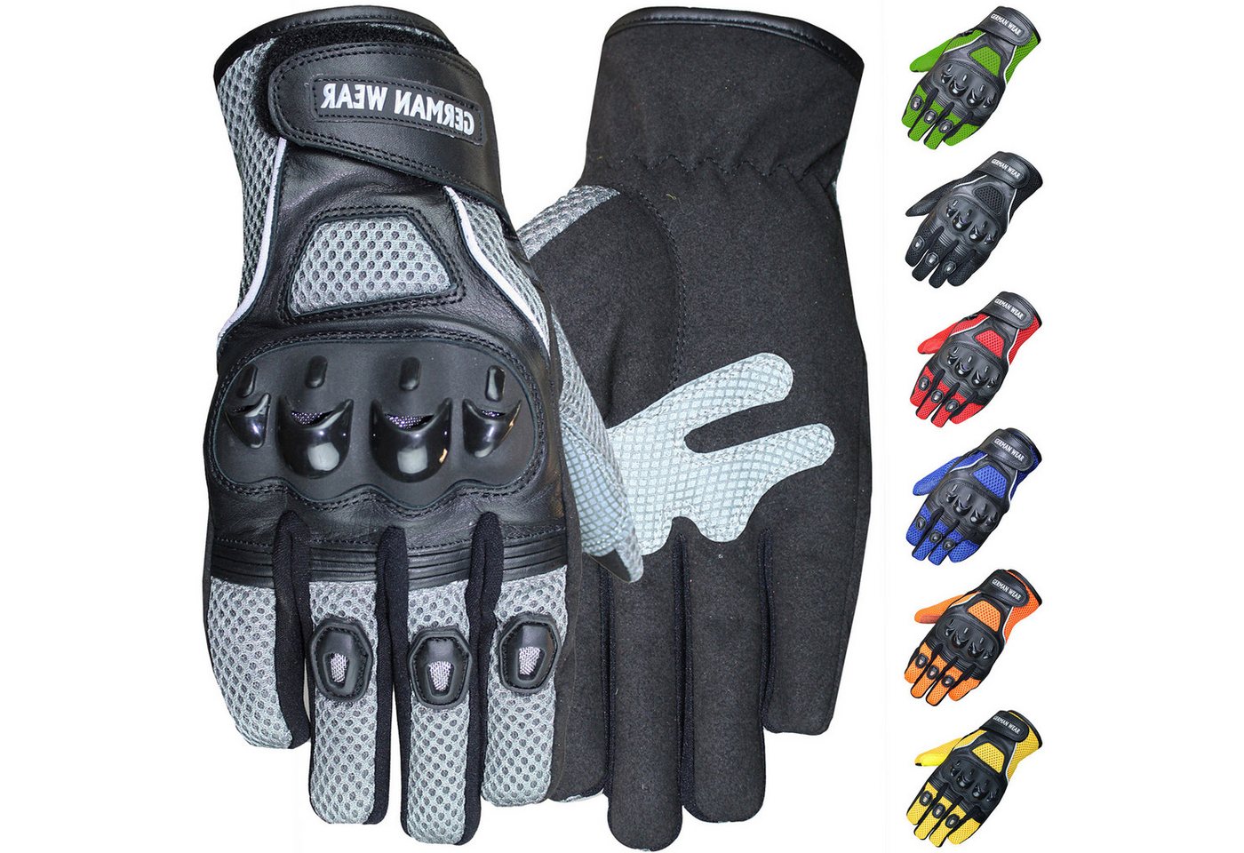 German Wear Motorradhandschuhe GW400G-M9 Motocross Biker Handschuhe Leder- & Textilhandschuhe in 6 Farben German Wear Motorradhandschuhe GW400G-M9 Motocross Biker Handschuhe Leder- & Textilhandschuhe in 6 Farben von German Wear