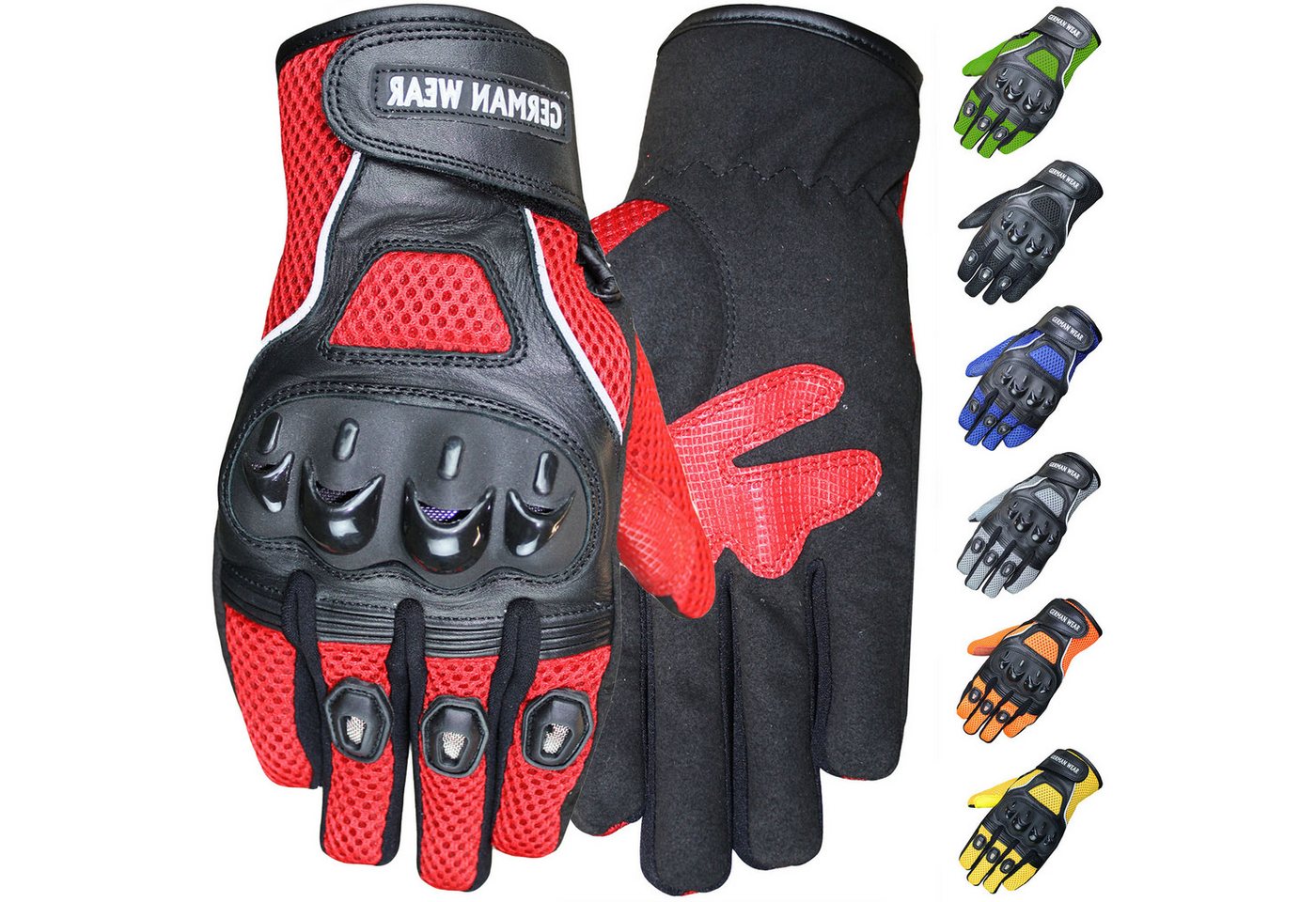 German Wear Motorradhandschuhe GW400G-M9 Motocross Biker Handschuhe Leder- & Textilhandschuhe in 6 Farben German Wear Motorradhandschuhe GW400G-M9 Motocross Biker Handschuhe Leder- & Textilhandschuhe in 6 Farben von German Wear