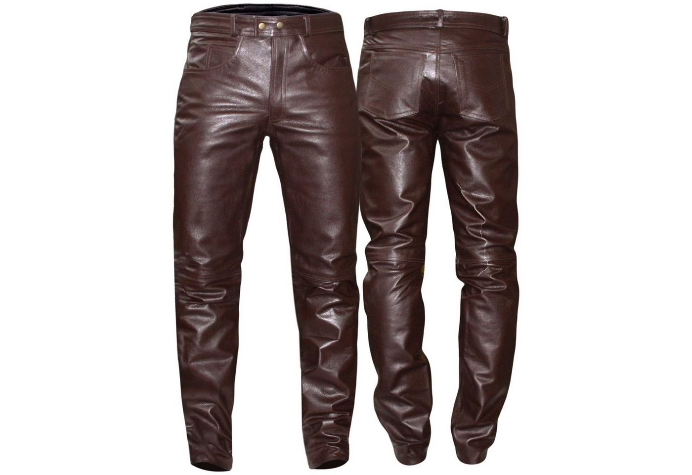 German Wear Motorradhose GW870 Brown Lederjeans Lederhose Büffelleder Braun von German Wear