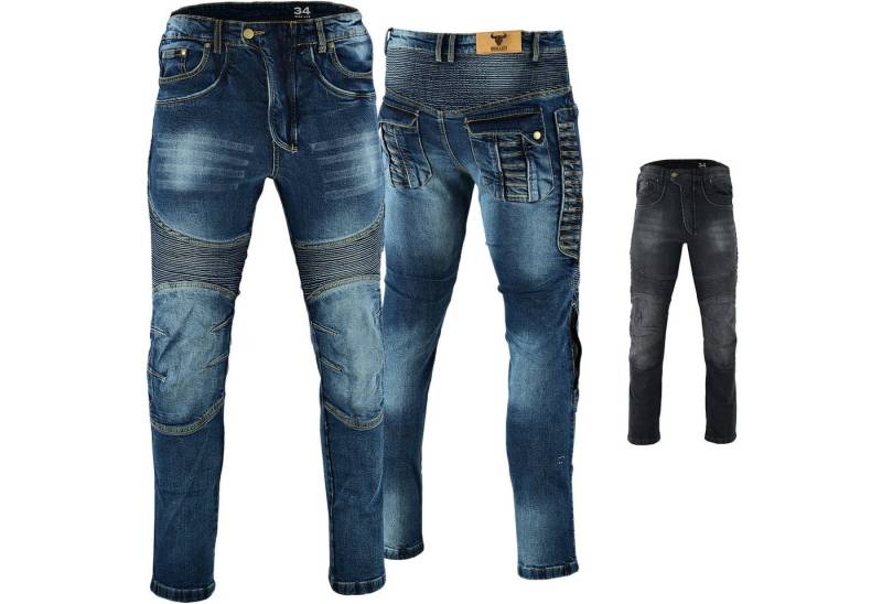 BULLDT Motorradhose JEANS-013 (mit 4 Protektoren) Herren Bikerjeans Motorradjeans Bikerhose Moped Quad Jeanshose von BULLDT
