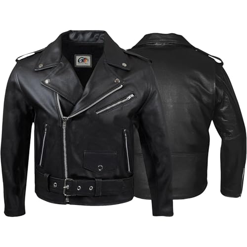 German Wear Motorradjacke Rockerjacke Chopper Lederjacke Brando Retro vintag Schwarz/56 German Wear Motorradjacke Rockerjacke Chopper Lederjacke Brando Retro vintag Schwarz/56 von German Wear