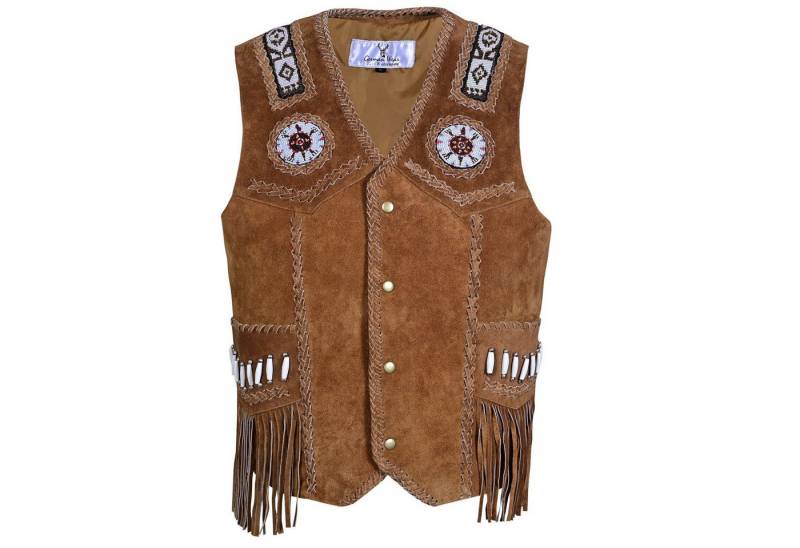 German Wear Reitweste GW951-Weste Western Lederweste Tracht Weste Reiter weste Lederkutte von German Wear