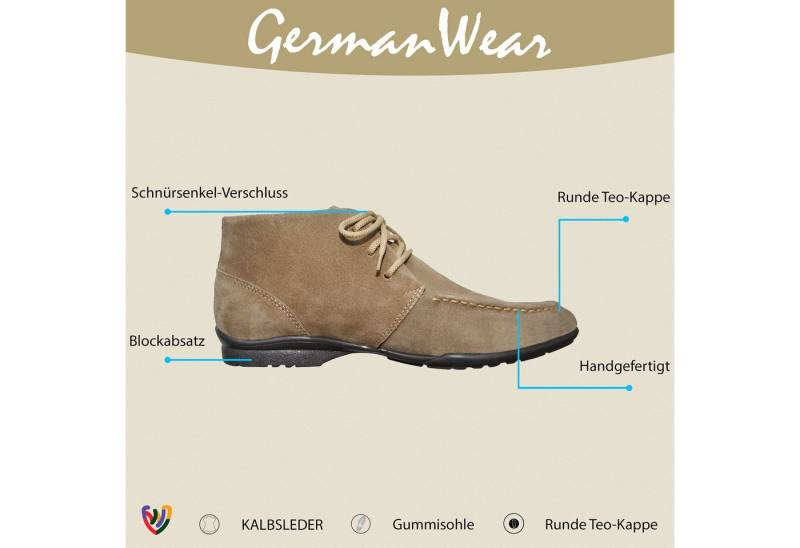 German Wear TREND HSH043 Schnürboots Desert Boots Lederschuhe Stiefeletten Schuhe aus Wildleder von German Wear