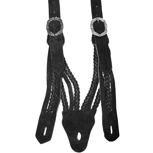 German Wear Trachten Lederhosen Klassische Hosenträger Trachtenmode V-Träger, Schwarz von German Wear