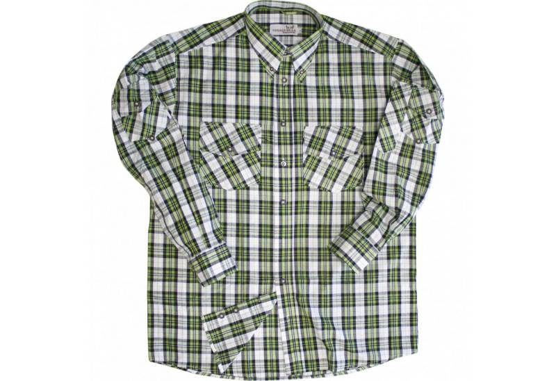 German Wear Trachtenhemd GW1216 Jagdhemd Trachtenhemd Grün/weiß kariert von German Wear