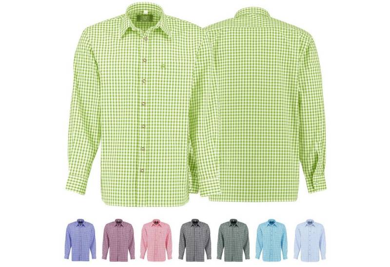 German Wear Trachtenhemd O54 Trachtenhemd für Lederhosen Langarm mit Hirsch Stickerei von German Wear