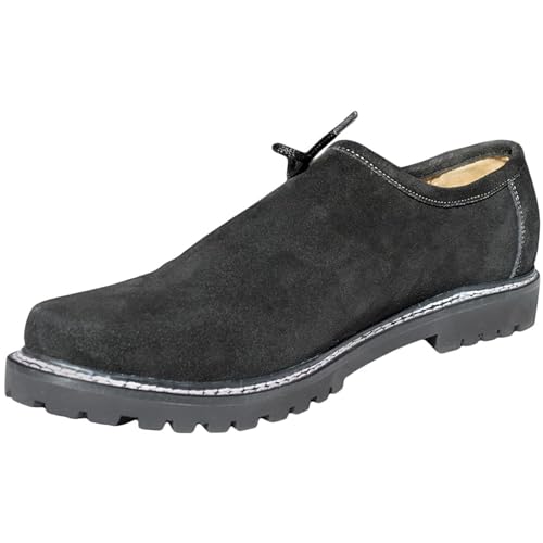 German Wear Trachtenschuhe Haferlschuhe Lederschuhe Braun, Schwarz & Kastanienbraun, Schuhgröße:44;Farbe:Schwarz von German Wear