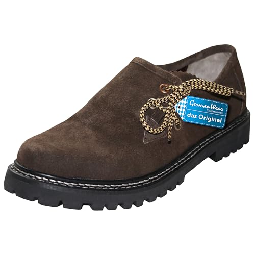 German Wear Trachten Lederschuhe - Handgefertigte Rahmengenähte Haferl Wildleder & Ziegenleder Traditionelle Lederschuhe von German Wear