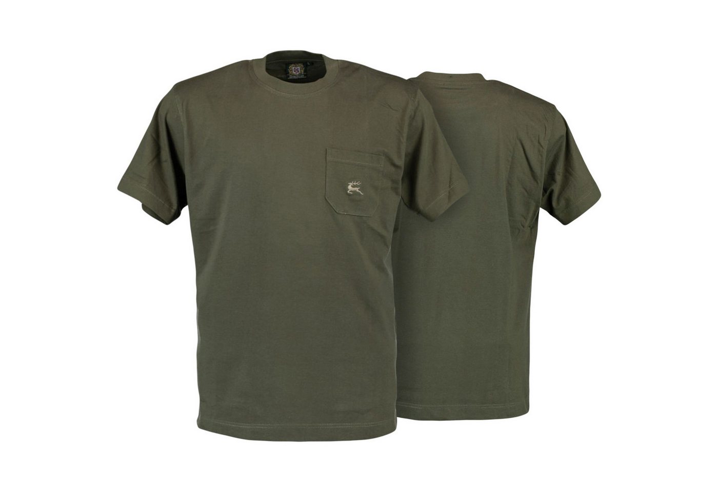German Wear Trachtenshirt OJ11 (Spar-Set, 2er Pack) 2er Pack Jagd T-Shirt Trachtenmode Oliv von German Wear