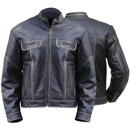 German Wear Lederjacke Trend Fashion echtleder Jacke Lammnappa nappa Leder Schwarz, Größe:S von German Wear