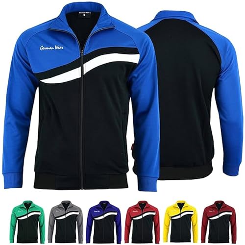 STRIKER Herren Trainingsjacke Sportjacke Joggingjacke, 48/S, Blau von German Wear