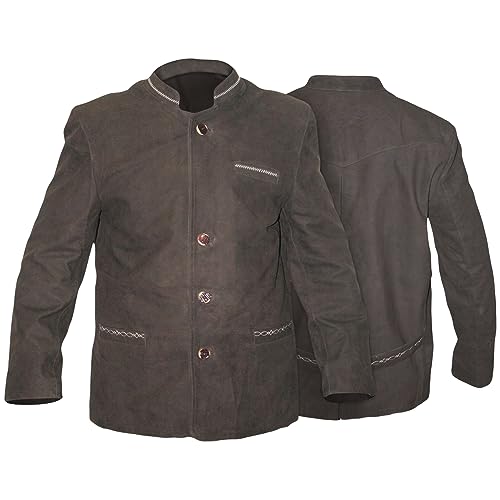 Trachtenjacke Trachten Lederjacke Jacke Janker aus Ziegenleder braun, Größe:52 Trachtenjacke Trachten Lederjacke Jacke Janker aus Ziegenleder braun, Größe:52 von German Wear