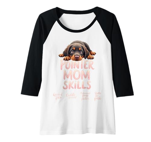 Damen Lustiger Zeiger Mama Hund Deutsch Drahthaar Humor Zitat Raglan Damen Lustiger Zeiger Mama Hund Deutsch Drahthaar Humor Zitat Raglan von German Wirehaired Pointer Fun Designs