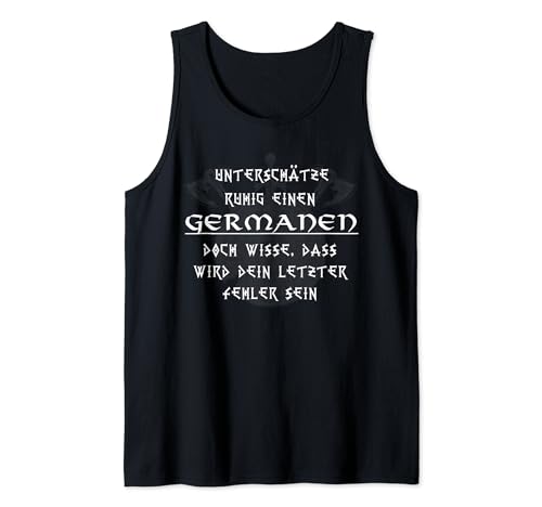 Herren Vikinger Nordmänner Tank Top Herren Vikinger Nordmänner Tank Top von Germanen Germanische Vikinger Design Odin Fan