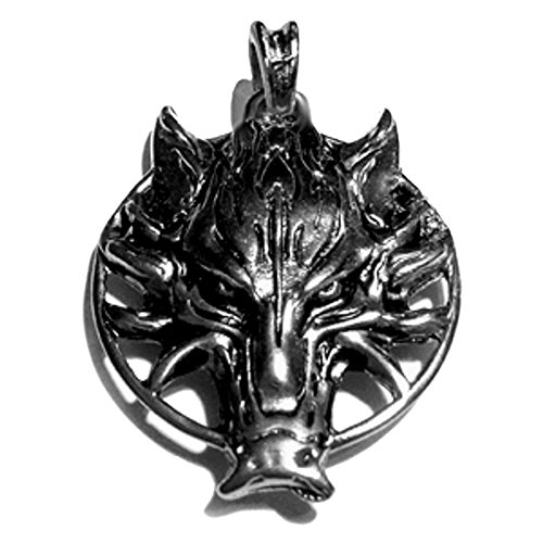 Germanenschmuck Fenris Anhänger (Kettenanhänger in Silber) | 925 Sterling Silber Veredelung von Germanenschmuck