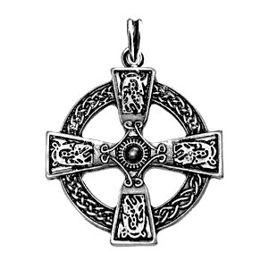 Germanenschmuck Keltenkreuz (Kettenanhänger in Silber,mit 925 Sterling versilbert) von Germanenschmuck