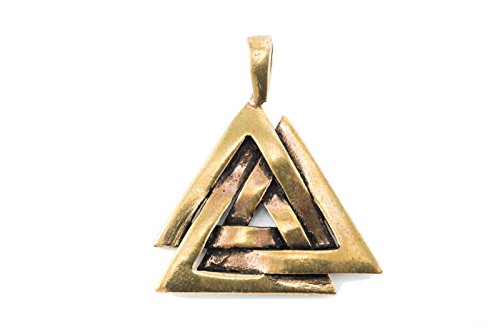 Germanenschmuck Valknut - Wotans Knoten (Kettenanhänger in Bronze) | Walknut, Wotan, Odin, Asatru, Heidentum von Germanenschmuck
