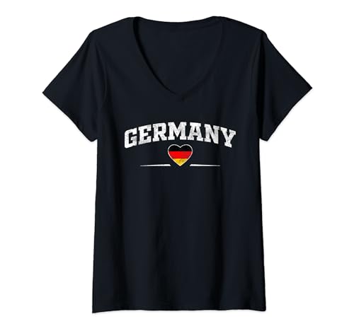 Damen Germany / Deutschland T-Shirt mit V-Ausschnitt Damen Germany / Deutschland T-Shirt mit V-Ausschnitt von Germany / Deutschland Designs