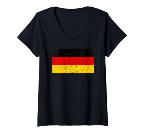 Damen Deutschland Flagge Grafik für Männer Frauen Kinder T-Shirt mit V-Ausschnitt Damen Deutschland Flagge Grafik für Männer Frauen Kinder T-Shirt mit V-Ausschnitt von Germany Flag Graphic Store