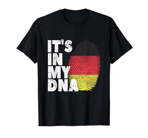 Deutschland Deutschland Flagge It's In My DNA Fingerprint für Männer Frauen T-Shirt von Germany German Designs for Men & Women