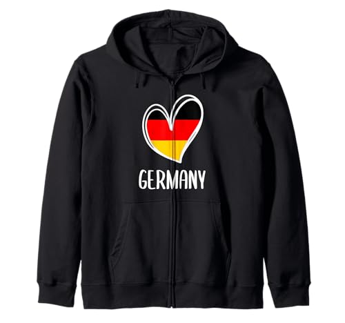 Deutsches süßes Herz patriotische Deutschlandflagge Kinder Mädchen Kapuzenjacke Deutsches süßes Herz patriotische Deutschlandflagge Kinder Mädchen Kapuzenjacke von Germany German Flag Designs