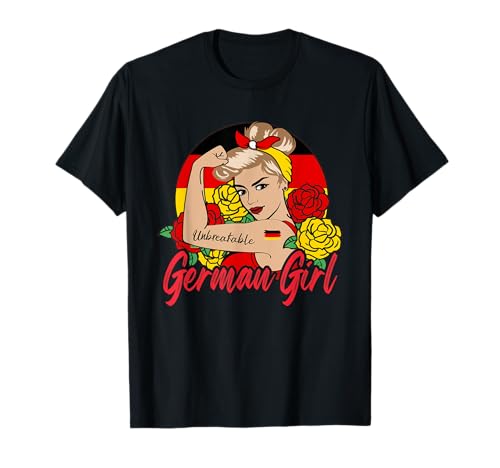 Deutsche Mädchen Deutschland Frau Deutsche Flagge T-Shirt Deutsche Mädchen Deutschland Frau Deutsche Flagge T-Shirt von Germany Girl German