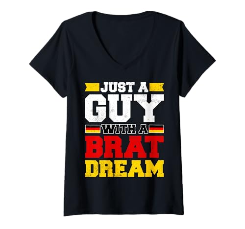 Damen Deutschland Nur EIN Typ mit Einer Göre, Traum, Deutscher Humor T-Shirt mit V-Ausschnitt Damen Deutschland Nur EIN Typ mit Einer Göre, Traum, Deutscher Humor T-Shirt mit V-Ausschnitt von Germany Lover Deutschland Designs German Humor