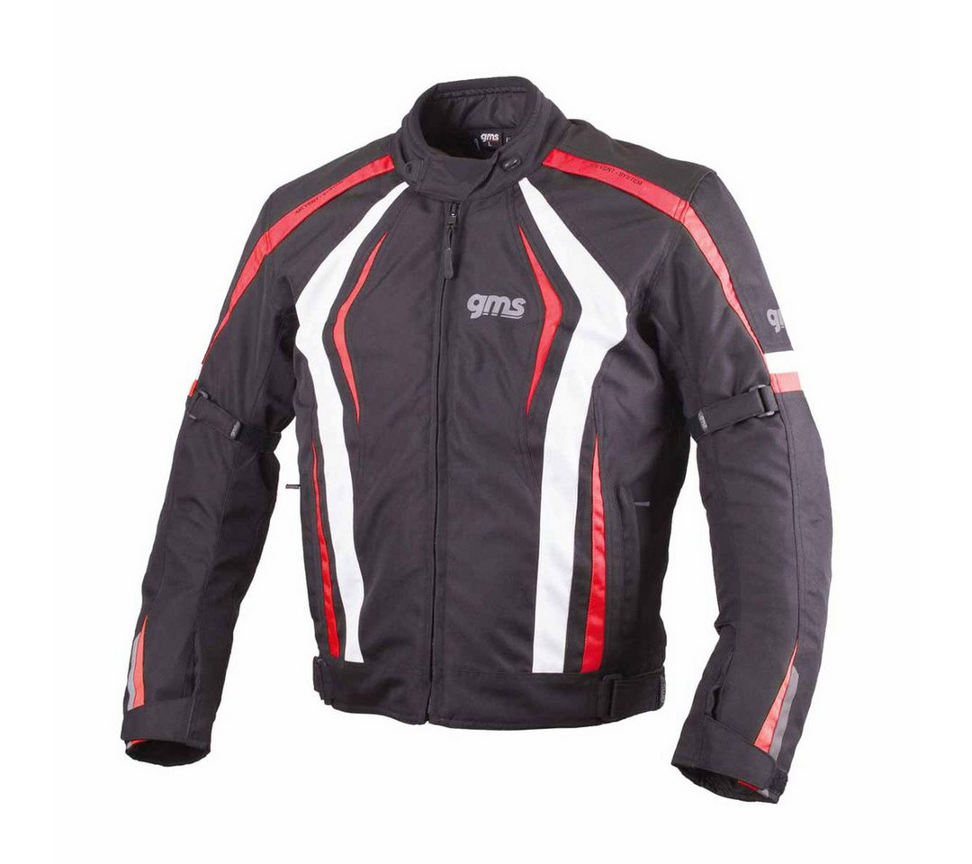 Germas Motorradjacke Germas Jacke Herren Sport Blouson Pace Schwarz-Rot-Weiß XXL mit Protektoren wasserdicht winddicht Belüftung Textiljacke von Germas
