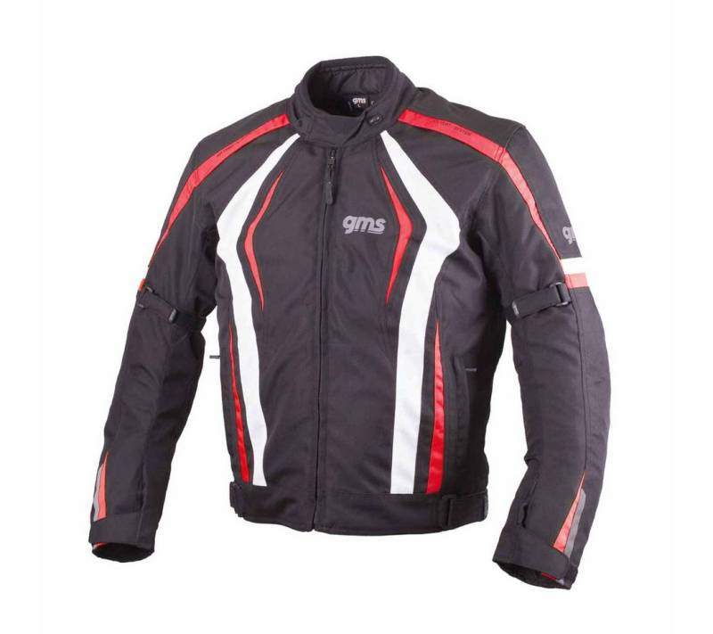 Germas Motorradjacke Germas Jacke Herren Sport Blouson Pace Schwarz-Rot-Weiß XXL mit Protektoren wasserdicht winddicht Belüftung Textiljacke von Germas