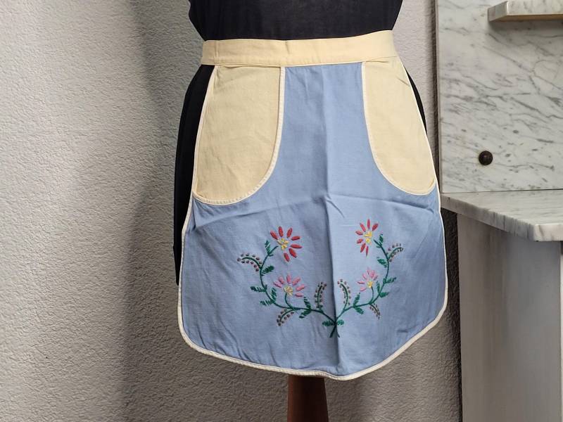 Vintage Schürze/Vorbinder Baumwolle Küchenschürze Kochschürze Halbschürze von Gernewieder