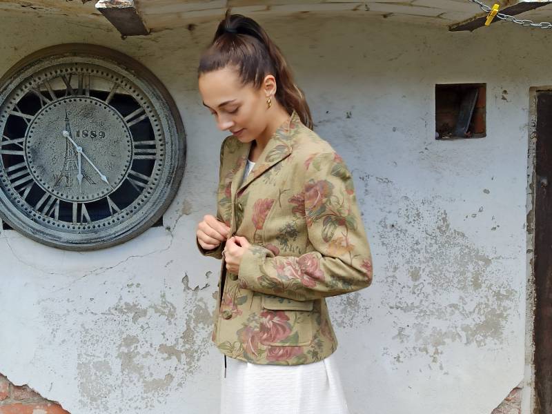 Vintage Wollblazer/Herbst Jacket in Grün Gr. L Christian Berg Blazer Stockholm Herbstmode von Gernewieder