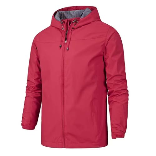 Gerrit Frühling Herbst Jacke Kapuze Damen Outdoor, Red Men, 50 von GeRRiT