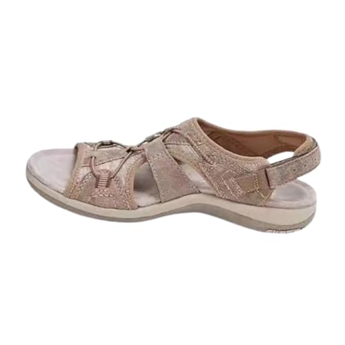 Gerrit Stützende und weiche verstellbare Sandalen für Damen, orthopädische Sommersandalen für Damen (khaki,38) von Gerrit