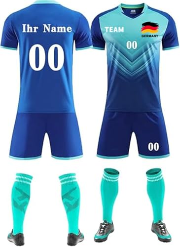 Personifizieren Fussball Trikot Kinder Erwachsene Shirt und Kinder mit Eigenem Namen und Nummer Benutzerdefinierte Fussball Trikot Kinder Jungs Set von GeRRiT