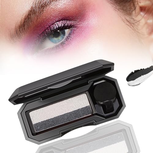 Zweifarbiger Lidschatten, Zweifarbiger Lidschatten Matt, Zweifarbiger Make-up Lidschatten Wasserdicht Langlebiger Lidschatten, Glitzer Double Layer Farbige Abstufung Lazy Eyeshadow Stamp-6 von Gerrit