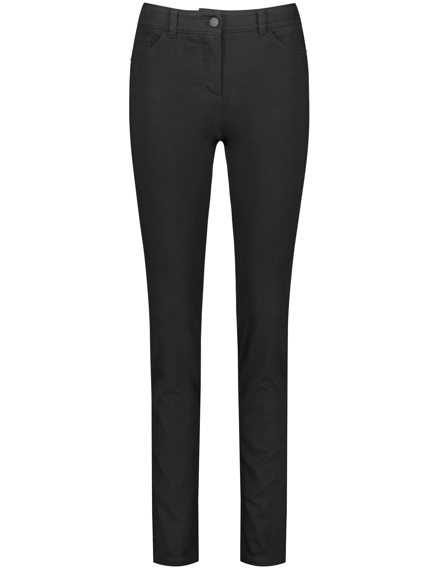 GERRY WEBER Damen 5-Pocket Jeans Best4me Slimfit Kurzgröße Baumwolle Schwarz, 34 Kurzgröße von Gerry Weber