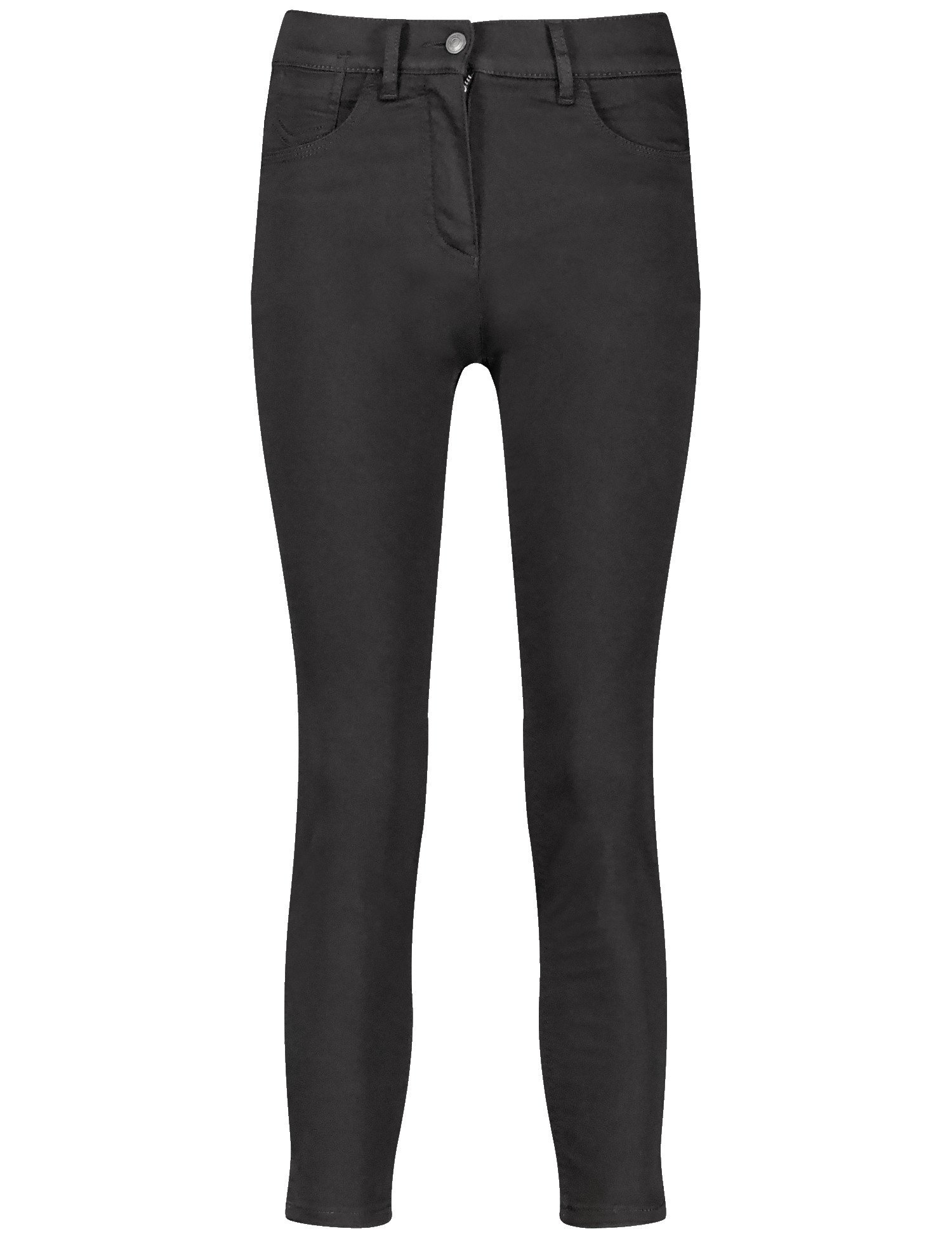 GERRY WEBER Damen 5-Pocket Jeans Best4me Cropped Baumwolle Schwarz, 36 von Gerry Weber