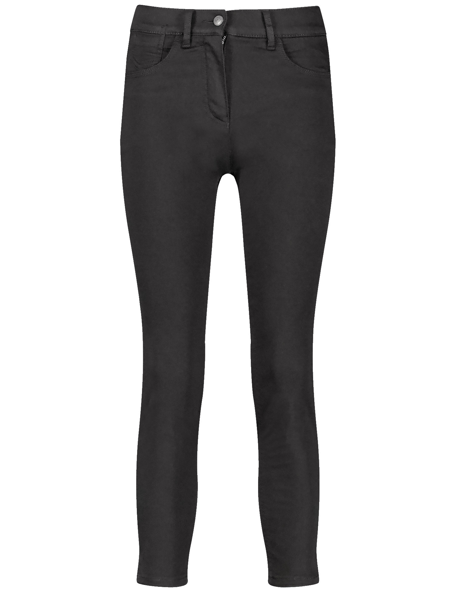 GERRY WEBER Damen 5-Pocket Jeans Best4me Cropped Baumwolle Schwarz, 44 von Gerry Weber