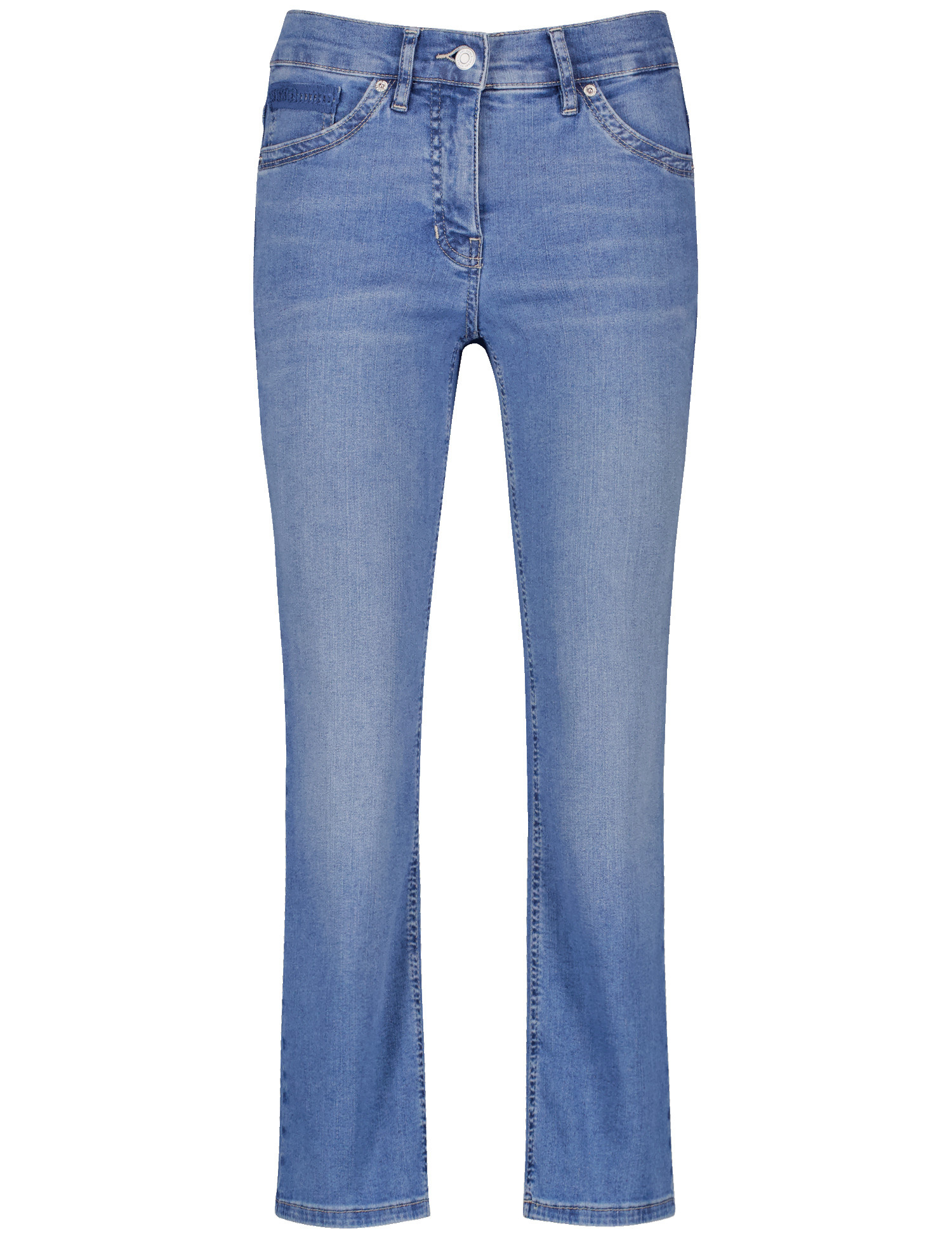 GERRY WEBER Damen Ausgestellte Jeans MAR꞉LIE FLARED Cropped Baumwolle Blau, 36 von Gerry Weber