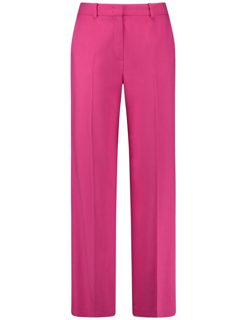 GERRY WEBER Damen Elegante Hose mit Bügelfalten Viskose Pink, 44 von Gerry Weber