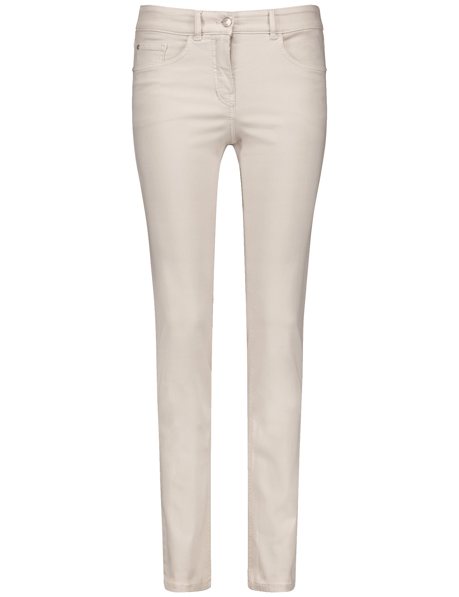 GERRY WEBER Damen Jeans SOL꞉INE BEST4ME SLIM FIT Baumwolle Beige, 36 von Gerry Weber