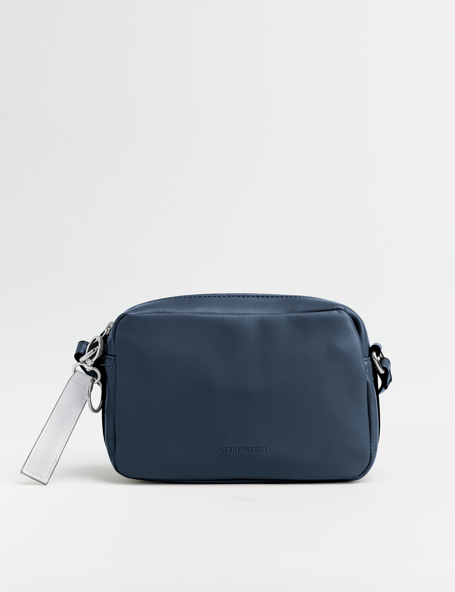 GERRY WEBER Damen Kleine Schultertasche mit dekorativem Anhänger Polyurethan Blau, OneSize von Gerry Weber