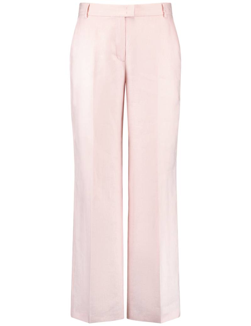 GERRY WEBER Damen Leinenhose mit Bügelfalten Pink, 46 von Gerry Weber