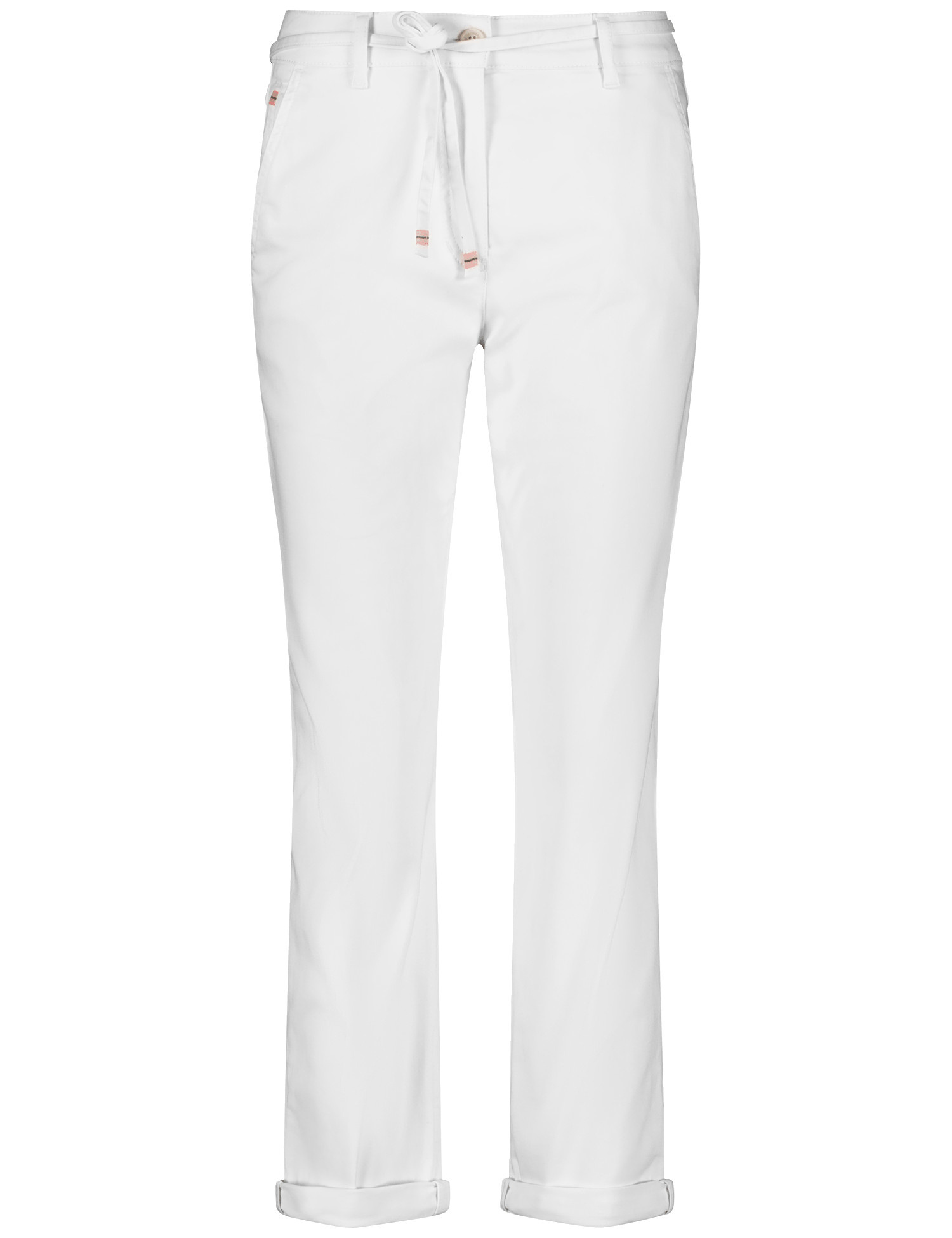 GERRY WEBER Damen Nachhaltige Hose KES꞉SY CHINO Baumwolle Weiss, 44 von Gerry Weber