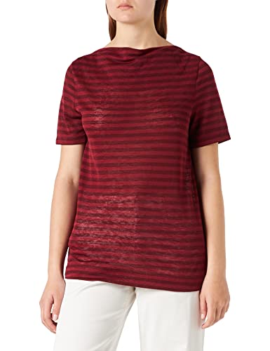 GERRY WEBER Edition Damen 670136-44028 T-Shirt, Rot/Orange/Rot/Orange Ringel, 44 von Gerry Weber